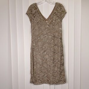 Signature Shimmering Lace Midi Dress
